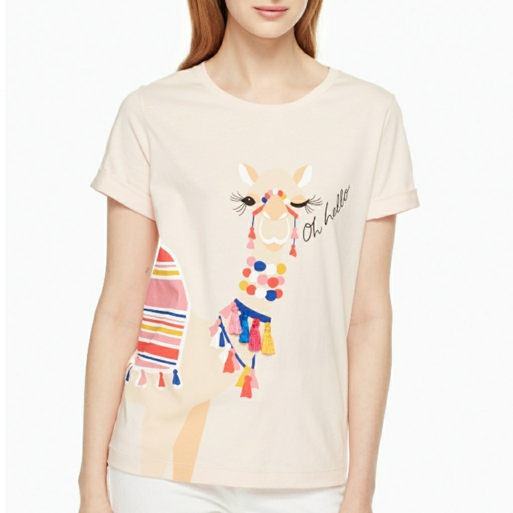 NWT Kate Spade Tee with Fringe Tassels - Picture 1 of 3